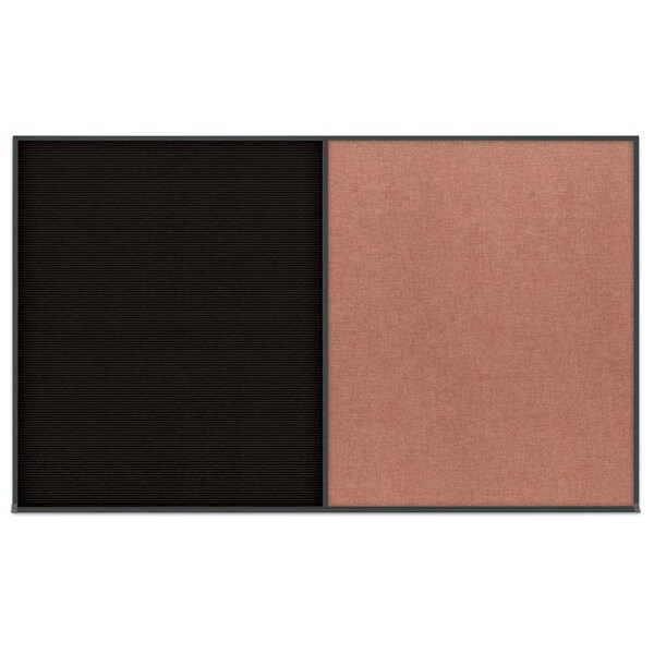 Single Door Radius Corkboard, 24"x36", Hea, UV7011RC-SATIN-CORK